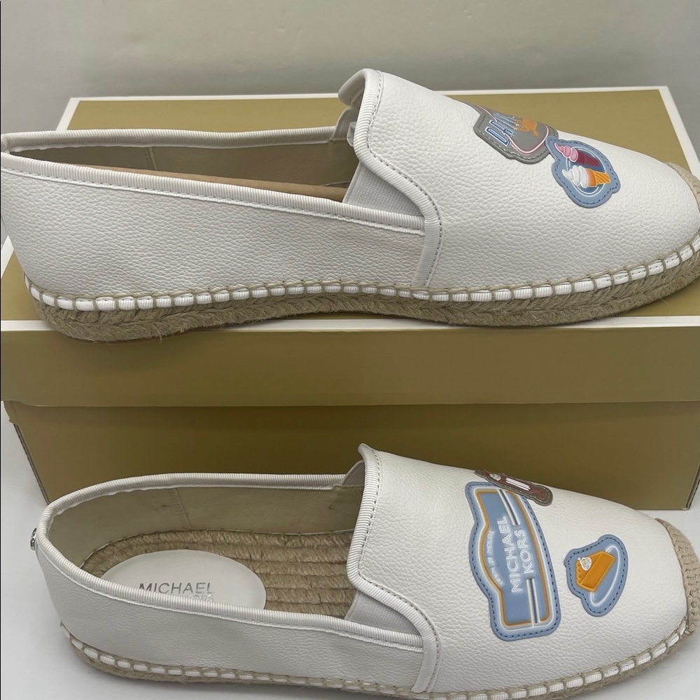 White Espadrille Slip-On Shoes - Picture 2 of 16